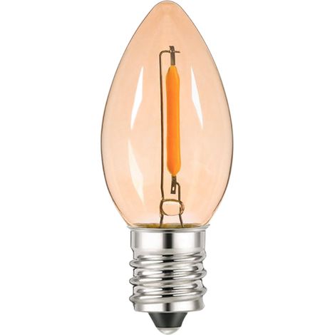 Lámpara de filamento LED, mini luz nocturna, lámpara de filamento LED, 0,5 W, E12110V, 1 juego, 2200 K, amarillo cálido (1/5)