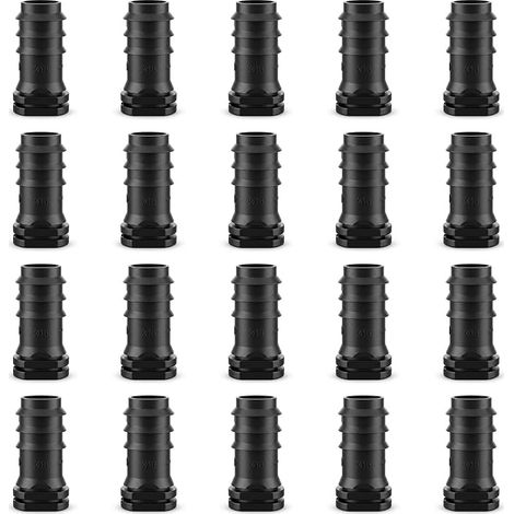 20 Pièces Bouchon 16mm, Bouchon Goutte à Goutte, Bouchon Tuyau Arrosage 16mm, Raccord Irrigation 16mm, Accessoire Irrigation Goutte à Goutte - avec Ardillon pour Jardin et Serre (1/5)