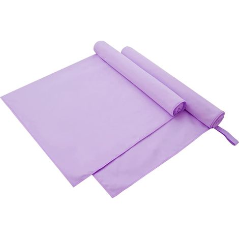 Sporthandtücher 2 pcs Lila 180 x 90 cm Polyester und Polyamid