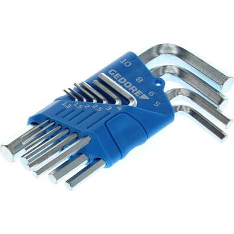 Gedore 6 pans intérieurs Jeu de clés mâles coudées 1.3 mm, 1.5 mm, 2 mm, 2.5 mm, 3 mm, 4 mm, 5 mm, 6 (1/5)