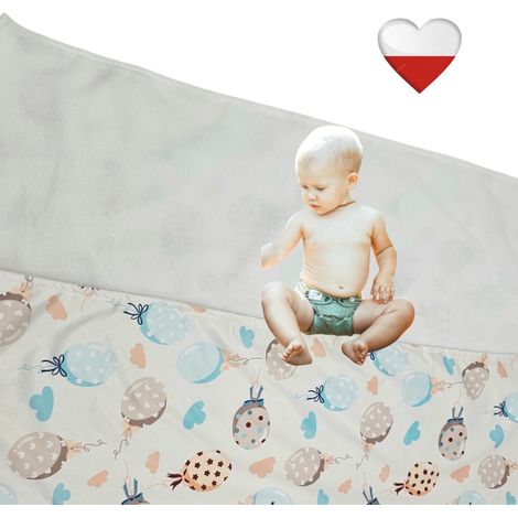 Tapis à langer réutilisable NappiMe avec ballons à la menthe (1/3)