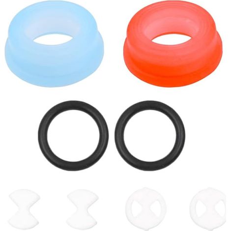 Wasserhahn-Reparaturset – 8-teilig – Messing, Keramik, Silikon – Wasserleckage stoppen – Bad, Küche – 14,5 mm und 15,5 mm (1/5)