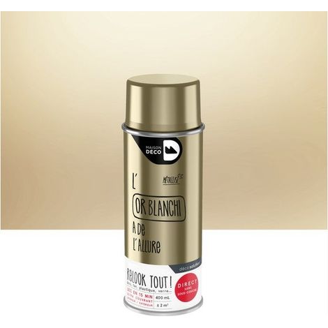 Bombe de peinture Relook tout MAISON DECO or blanchi satiné 400 ml (1/3)