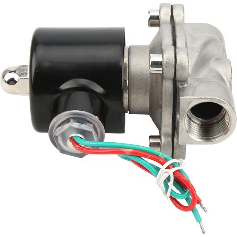 Électrovanne à action directe en acier inoxydable normalement fermée, fournitures industrielles 2W16015B (220 V CA) (1/5)