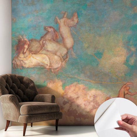 Papier peint autocollant Mural avec colle pour salon et chambre Décoration murale rapide Pégases célestes 250x250 cm (1/5)