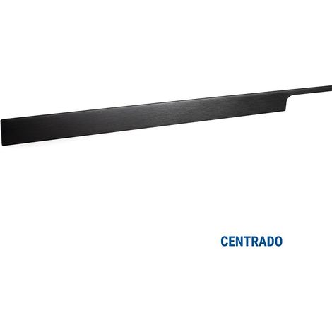 tirador de mueble peak. aluminio - viefe acabado negro cepillad dist. agujero dist. 1760mm.