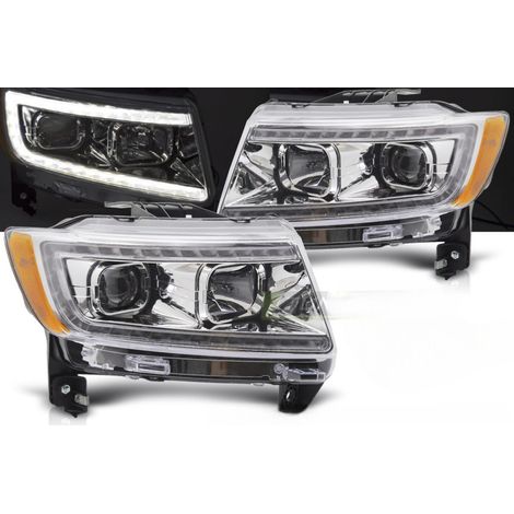 Paire de feux phares Jeep Grand Cherokee de 2011 a 2013 LED LTI chrome-41533727 (1/4)