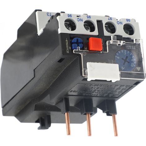 Relais de surcharge thermique 5,5 à 8 A, 1 NO, 1 NF, réarmement manuel/automatique, protection thermique 750 V (1/5)