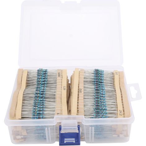Kit 3120 pièces Résistances à Film Métallique 156 Valeurs Assorties 1/4W Composants Électroniques (1/5)