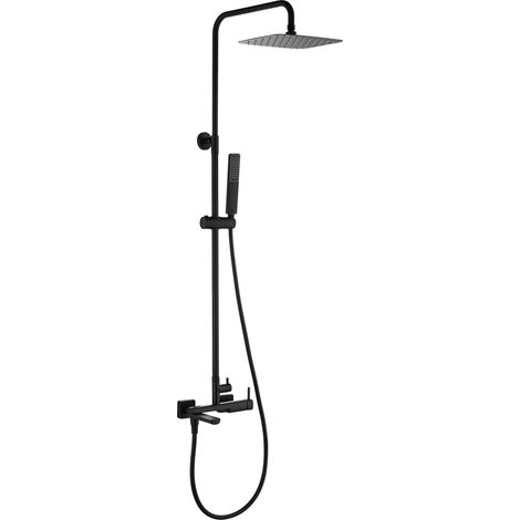 Conjunto bañera monomando Toscana negro mate [ IMEX® ]