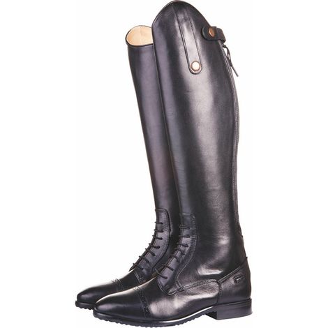 35, Schwarz 9100: Kinder Valencia Kinder Leder Reitstiefel lang/extra schmale Höhe (1/2)