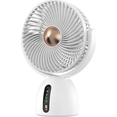 New Smart Voice-Controlled Fan, USB Rechargeable Desktop Fan, Portable Office/Dormitory Fan - F5 Fan (1/4)