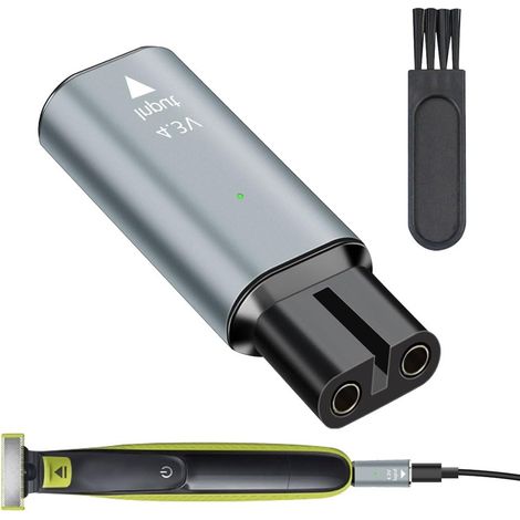 4.3V Type-C Fiches Chargeur Remplacement pour Rasoir One Blade QP2520 QP2520/70 QP2520/72 QP2620, modèle A00390 Alimentation Adaptateur pour Tondeuse Barbe Electriques (Grise) (1/5)
