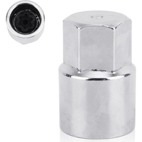 Outil Démontage d'Écrou Roue Antivol D pour Toyota, Clé Antivol Acier Carbone Adaptateur Douille Verrouillage Démontage et Installation d'Écrous Roue Sécurité Outil Réparation Automobile (1/5)