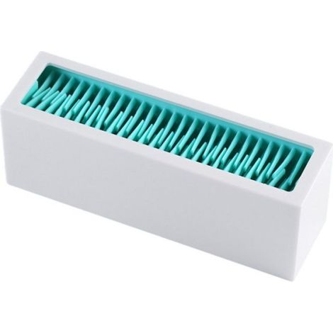 1 Organiseur de pinceaux, séchoir vertical double face, silicone et plastique, pour maquillage et bureau (1/5)