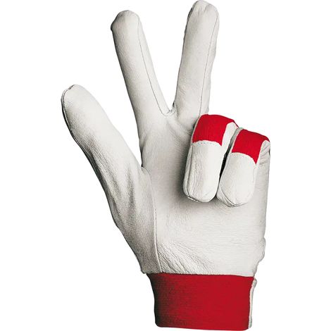 SIR SAFETY SYSTEM NAXOS Gants de protection en cuir souple blanc Taille 10 Lot de 12 paires