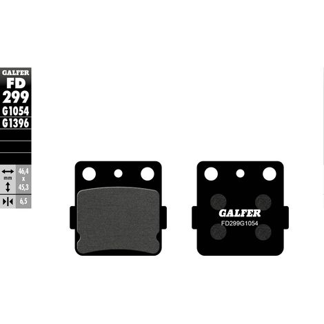 PASTILLAS DE FRENO GALFER KH084/3 SEMIMETÁLICAS (GROSOR 6,5 MM)