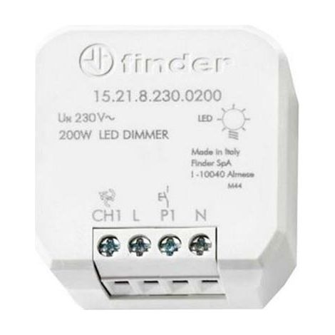 Finder 15.21.8.230.0200 Unterputz Dimmer Geeignet für Leuchtmittel: LED-Lampe Hellgrau (1/4)