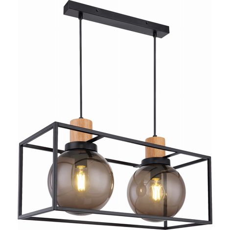 Lampada a sospensione Candellux Retro 2xE27 40W nera (1/4)