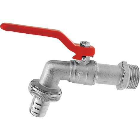 VÁLVULA DE BOLA CON CONECTOR DE MANGUERA DE 1-2" (1/2)
