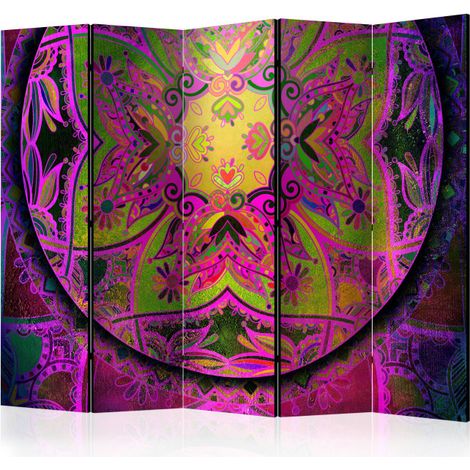 Paravent 5 Volets "Mandala : Pink Expression" 172x225cm (1/2)