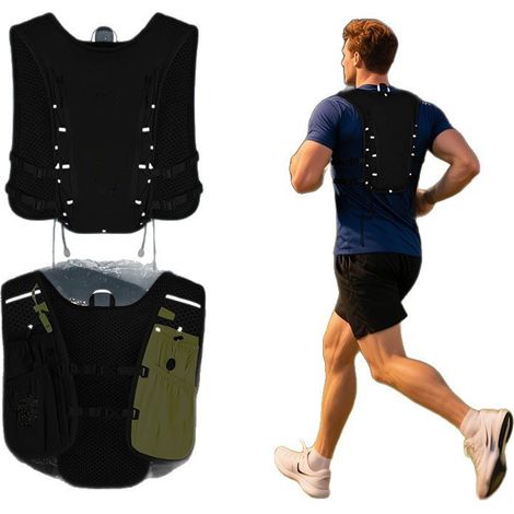 Gilet d'hydratation léger avec sac à dos pour trail, randonnée et compétitions outdoor unisexe. (1/5)