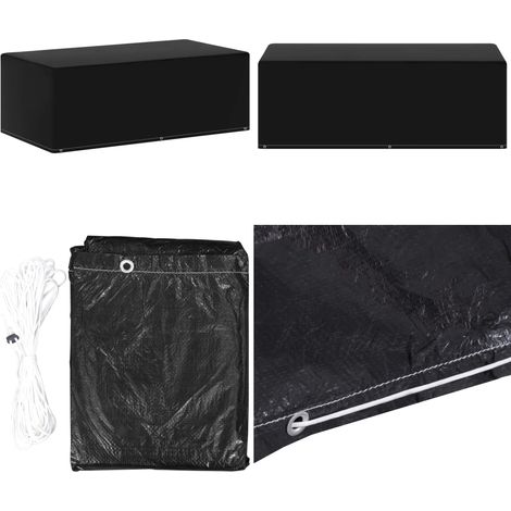 Cubierta muebles de jardín barbacoa gas 6 ojales 170x90x60 cm - Funda para barbacoa - Protección para muebles