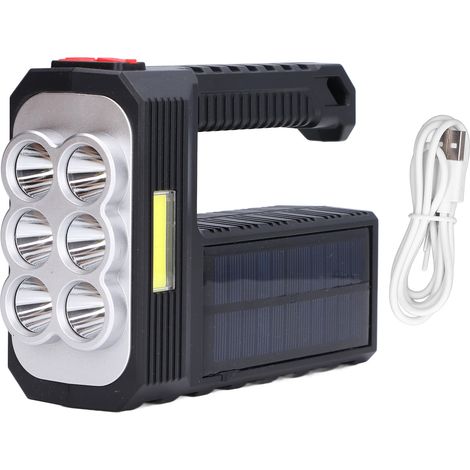 Wasserdichte LED-Solartaschenlampe, 4 Modi für Camping und Notfälle (1/5)