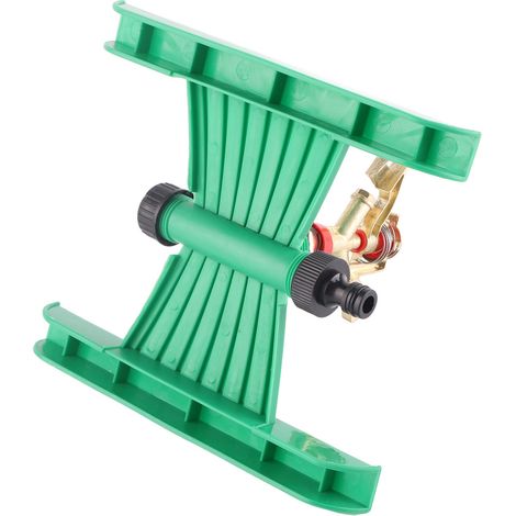 Arroseur rotatif auto 360° avec base, pour irrigation jardin et pelouse, stable et réglable (1/5)