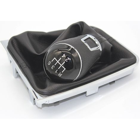 Cache-poussière pour pommeau de levier de vitesses et accessoires de boîte de vitesses pour Volkswagen Passat B6. Kit en plastique noir pour boîte 5 vitesses, vendu à l'unité. (1/4)