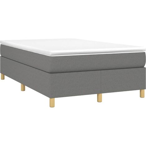 Maison Exclusive - Cama box spring con colchón tela gris oscuro 1 (1/5)