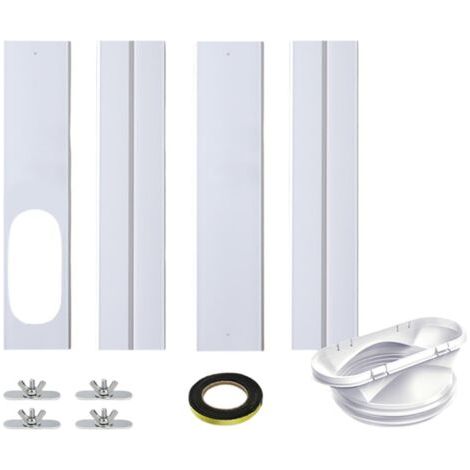 Kit de joint de fenêtre coulissante pour climatiseur mobile avec tuyau d'échappement portable avec tuyau d'échappement de 15 cm de diamètre réglable, longueur maximale jusqu'à 152,4 cm, appareils de (1/5)