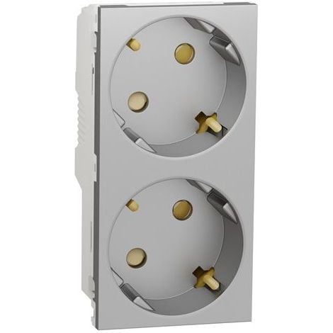 Schuko doppio RAPTOR in alluminio