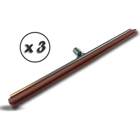 Raclot balai raclette extracteur d'eau pour sol - Quantité x 3 - 75 cm rouge - Sans manche