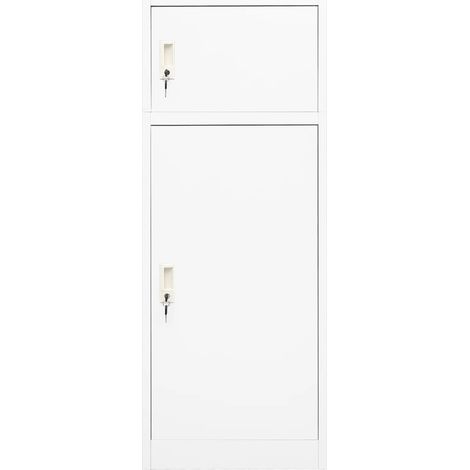 Maison Exclusive - Armadietto per Sella Bianco 53x53x140 cm in Acciaio