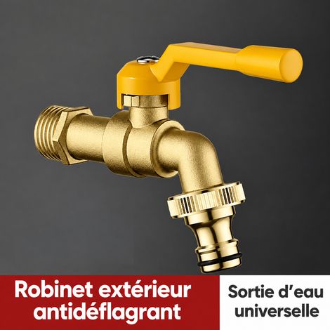 Robinet de jardin extérieur mural antigel simple sortie bronze réf 0234 680 g – Livraison gratuite