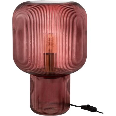 Lampe à Poser en Verre "Allyson" 42cm Rouge