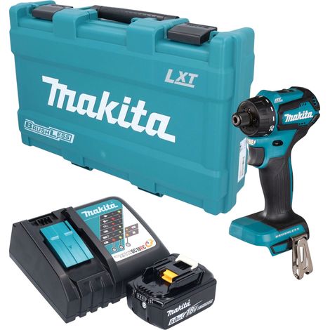 Trapano avvitatore a batteria Makita DDF 083 RG1K 18 V 40 Nm 1/4" brushless + 1 batteria da 6,0 Ah + caricabatterie + valigetta (1/5)
