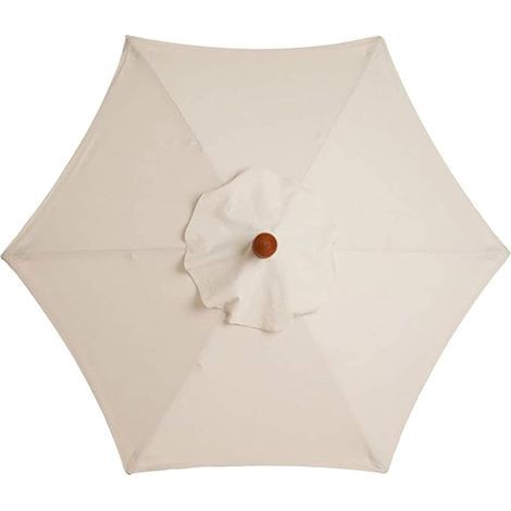 Replacement canopy for 2.7m parasol, 6 ribs, replacement cover for patio parasol, patio table, replacement cover (white) (1/5)