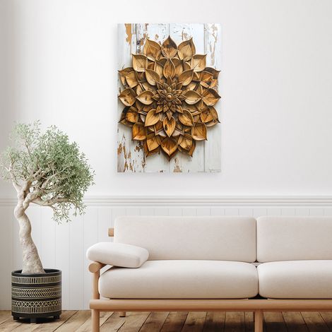 Wandbild Mandala Zen Spa Shabby Chic 70x100 (1/4)