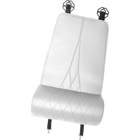 Coussin de siège en cuir de qualité automobile avec-Blanc