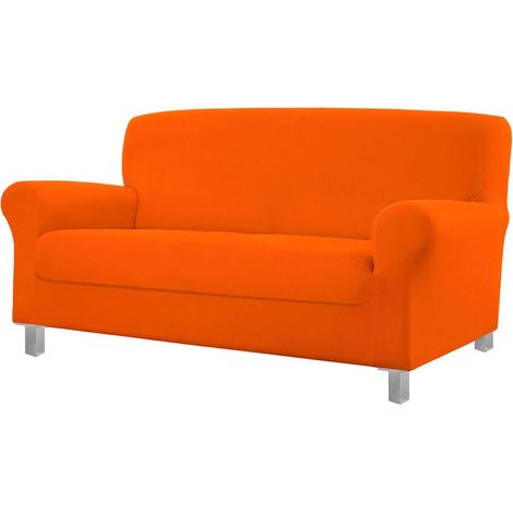 Copridivano Antimacchia Impermeabile Elasticizzato Aderente Fodera Salva Copri Divano Poltrona Arancione - 1 POSTO