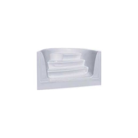 Scala monoblocco in vetroresina per piscina interrata colore bianco