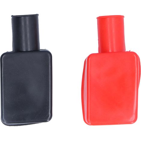 2pcs caches de bornes de batterie en caoutchouc, positif et négatif, capuchons isolants de protection universels pour plots (1/5)