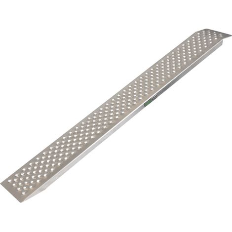 TRUTZHOLM 1x Alu Auffahrrampe 150 x 21,5 cm 200 kg rutschhemmend starr Fahrradrampe Verladerampe (1/5)