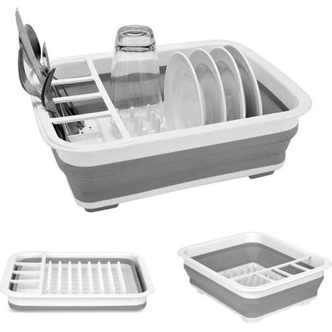 Égouttoir à vaisselle pliable Portable organisateur de couverts cuisine caravane RV rangement (1/4)