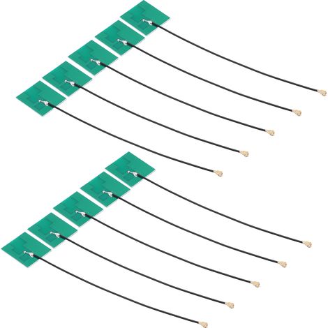 Lot de 10 antennes WiFi Bluetooth sans fil 2.4G 2400-2500MHz 3dBi 50W connecteur IPEX câble RG1.13 plaque PCB omnidirectionnelles (1/5)
