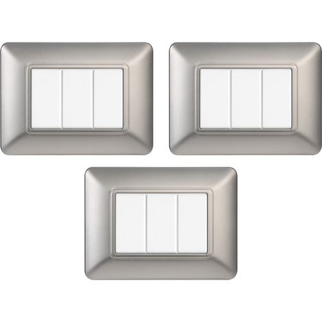 gloca Set 3 Placche Plastica 3P Silver Compatibili Matix (1/4)