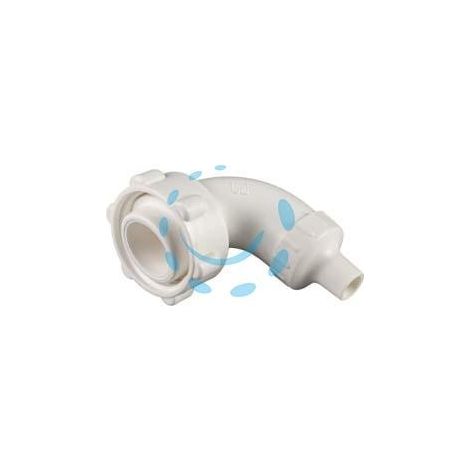 RACCORDO IN PP CURVO 90° CON RIEMPIBOTTIGLIE - ø mm.25, filetto M 37x3