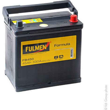 Batterie voiture 12V 45Ah – FB450 – Plomb Calcium – 330A de démarrage – Dimensions 220x135x225mm – Compatible John Deere, Renault – Fulmen (1/8)